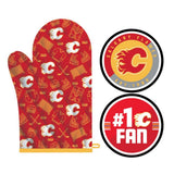 NHL Calgary Flames Kitchen Oven Mitt Pot Holder Set, 2-pc
