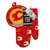 NHL Calgary Flames Kitchen Oven Mitt Pot Holder Set, 2-pc image 2