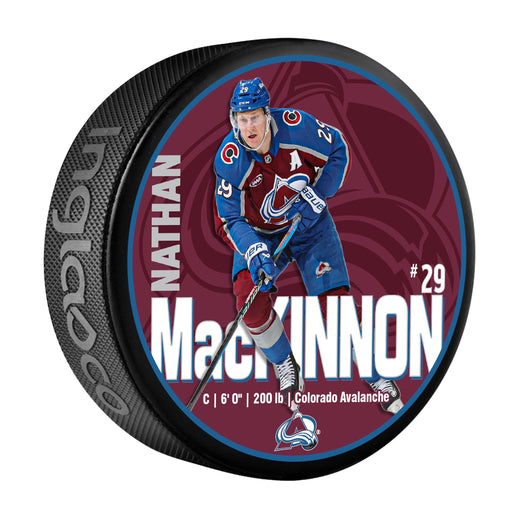 NHL Colorado Avalanche Nathan MacKinnon Hockey Puck, 6-oz