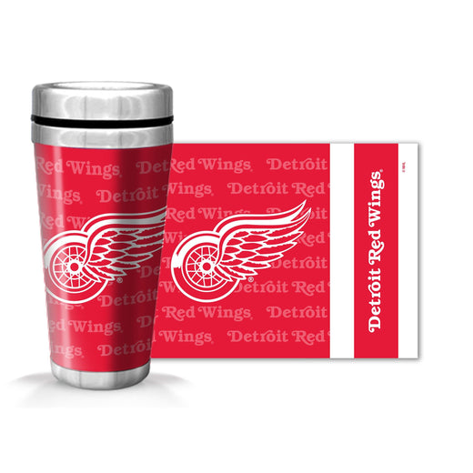 NHL Detroit Red Wings Hockey Logo Full Wrap Travel Mug, 14-oz