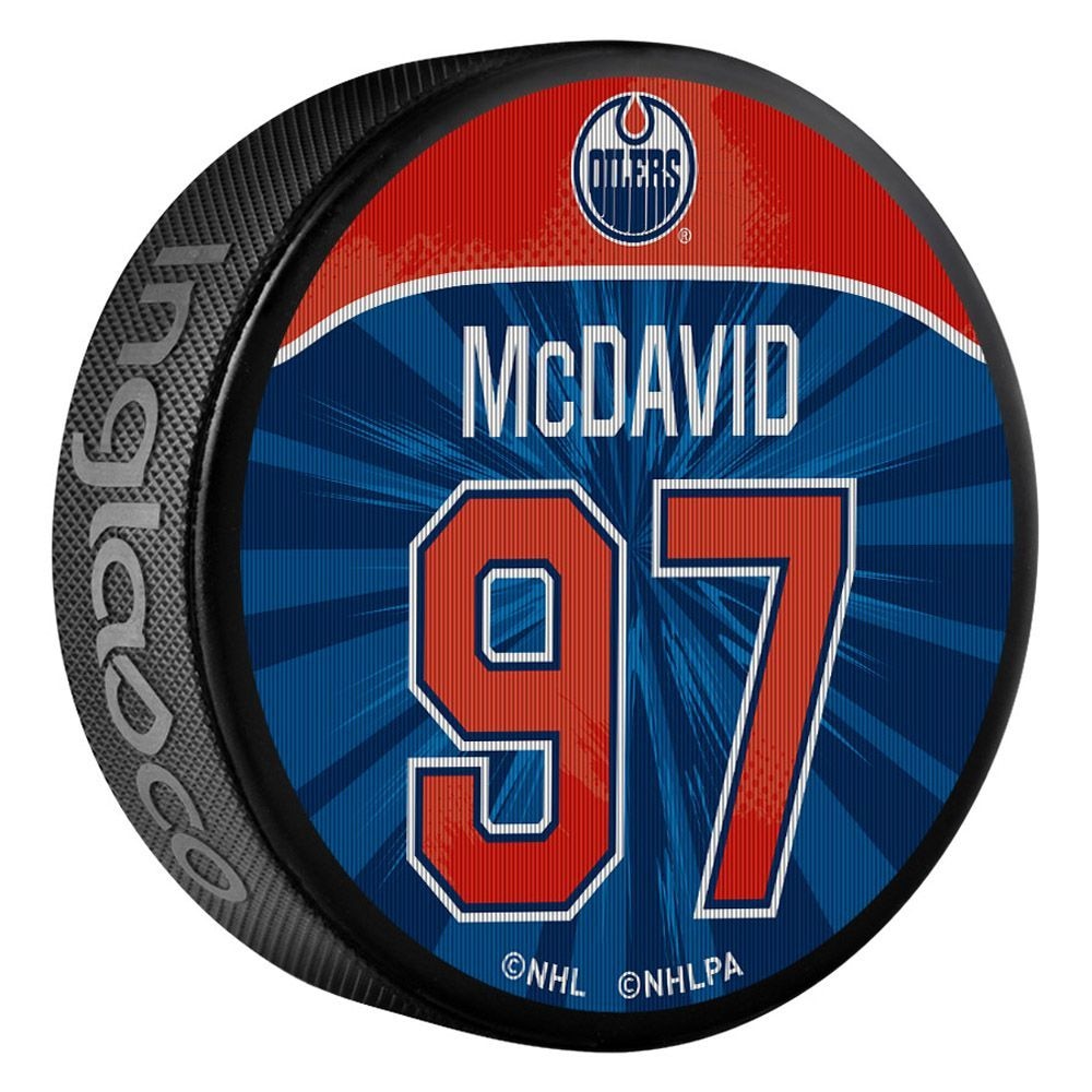 NHL Edmonton Oilers Connor McDavid Dual Image Lenticular Puck, 6-oz