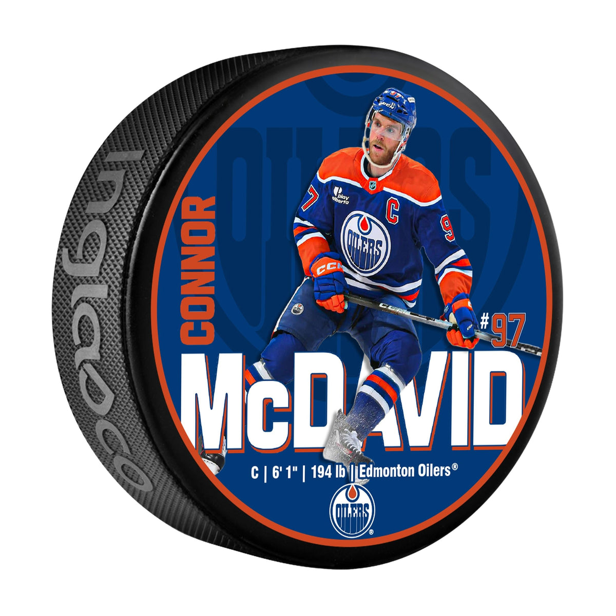 NHL Edmonton Oilers Connor McDavid Hockey Puck, 6-oz