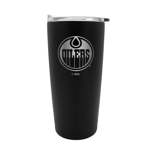 NHL Edmonton Oilers Executive Stainless Steel Insulated Travel Tumbler, Black, 20-oz