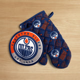 NHL Edmonton Oilers Kitchen Oven Mitt Pot Holder Set, 2-pc image 4