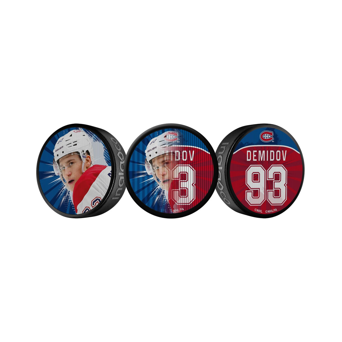 NHL Montreal Canadiens Ivan Demidov Dual-Image Lenticular Hockey Puck, 6-oz