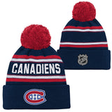 NHL Montreal Canadiens Jacquard Cuffed Knit Pom Toque, Youth image 2