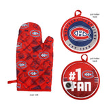 NHL Montreal Canadiens Kitchen Oven Mitt Pot Holder Set, 2-pc image 3