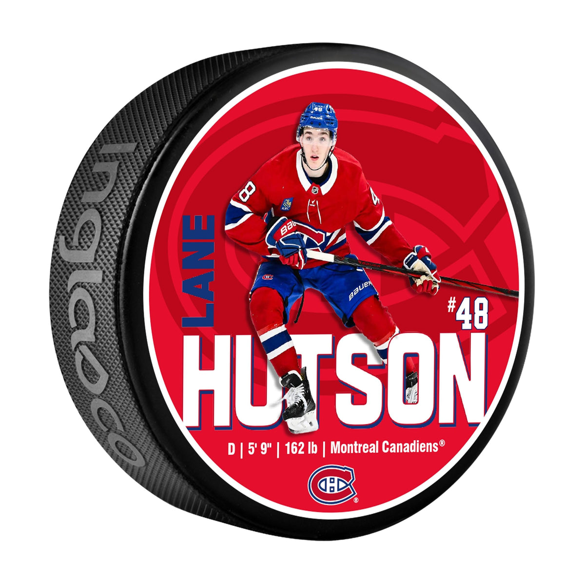 NHL Montreal Canadiens Lane Hutson Hockey Puck, 6-oz
