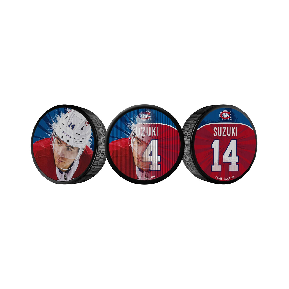 NHL Montreal Canadiens Nick Suzuki Dual-Image Lenticular Hockey Puck, 6-oz