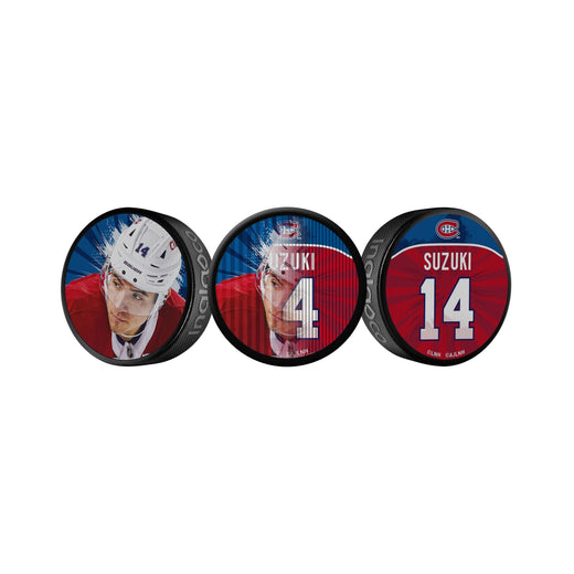 NHL Montreal Canadiens Nick Suzuki Dual-Image Lenticular Hockey Puck, 6-oz