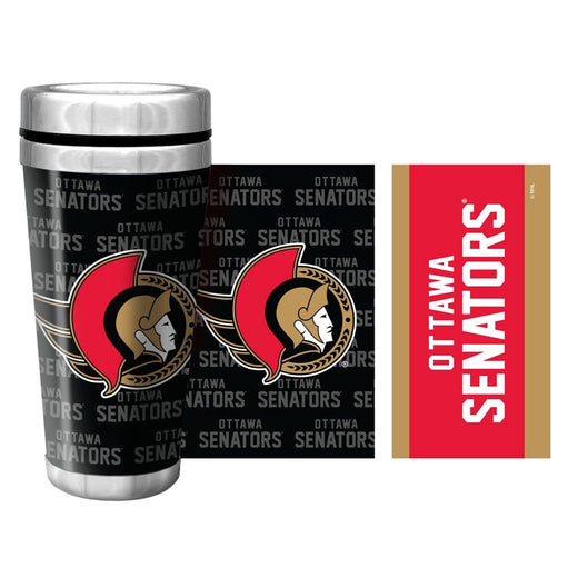 NHL Ottawa Senators Full Wrap Wallpaper Travel Mug, 14-oz