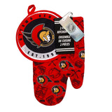 NHL Ottawa Senators Kitchen Oven Mitt Pot Holder Set, 2-pc image 2