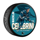 NHL San Jose Sharks Macklin Celebrini Hockey Puck, 6-oz