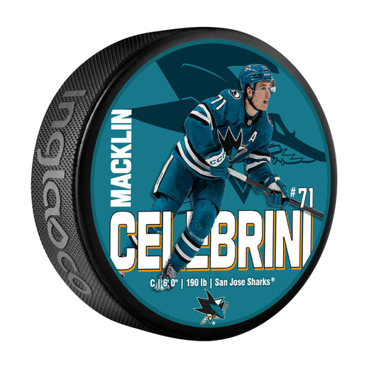 NHL San Jose Sharks Macklin Celebrini Hockey Puck, 6-oz