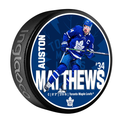 NHL Toronto Maple Leafs Auston Matthews Hockey Puck, 6-oz