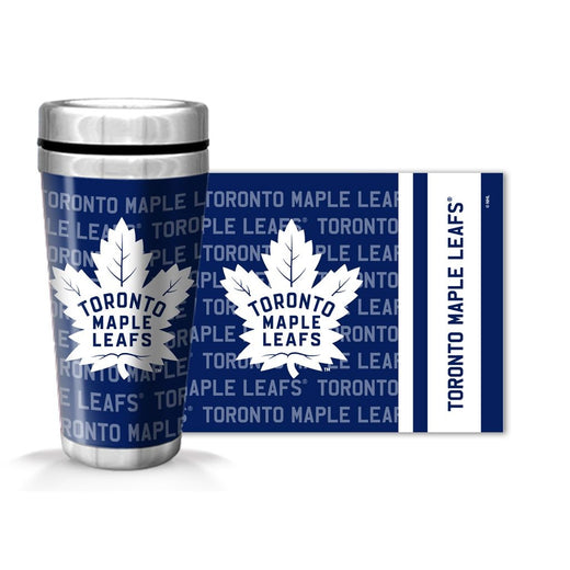NHL Toronto Maple Leafs Full Wrap Wallpaper Travel Mug, 14-oz