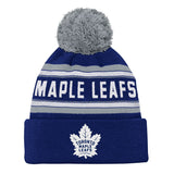NHL Toronto Maple Leafs Jacquard Cuffed Knit Pom Toque, Youth