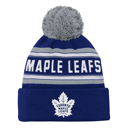 NHL Toronto Maple Leafs Jacquard Cuffed Knit Pom Toque, Youth