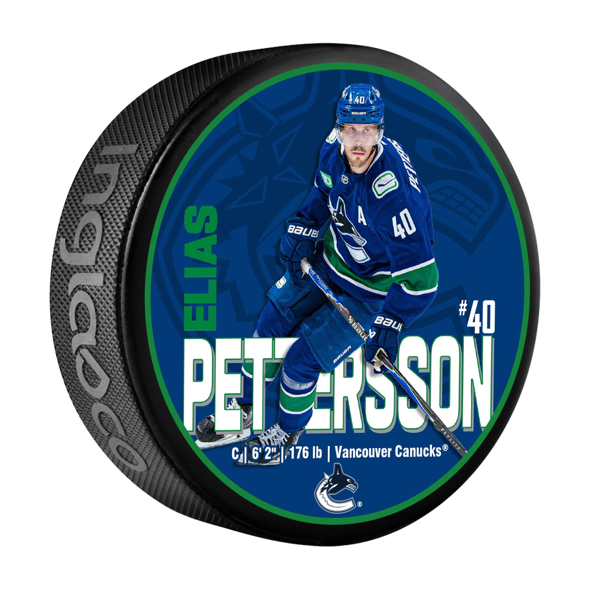 NHL Vancouver Canucks Elias Pettersson Hockey Puck, 6-oz
