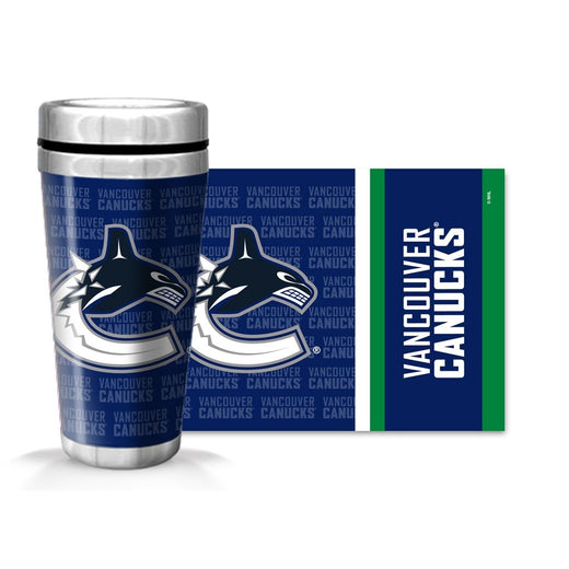 NHL Vancouver Canucks Full Wrap Wallpaper Travel Mug, 14-oz