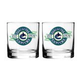 NHL Vancouver Canucks Hockey Rocks Glass, 2-pk