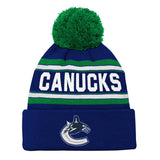 NHL Vancouver Canucks Jacquard Cuffed Knit Pom Toque, Youth