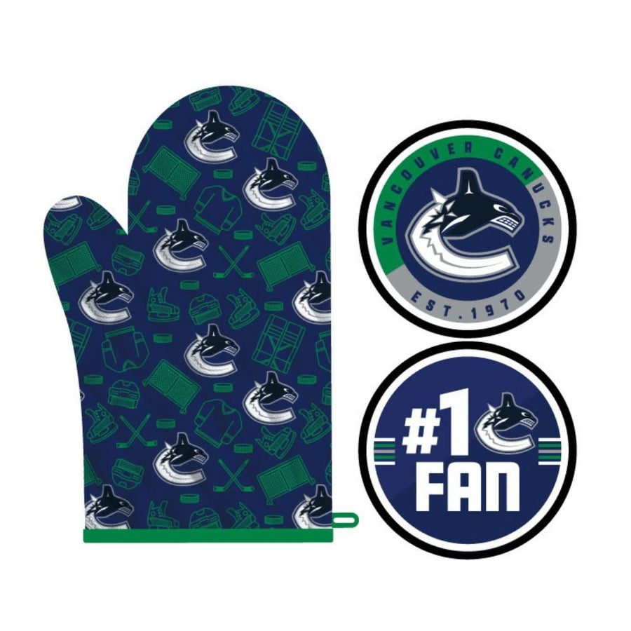 NHL Vancouver Canucks Kitchen Oven Mitt Pot Holder Set, 2-pc