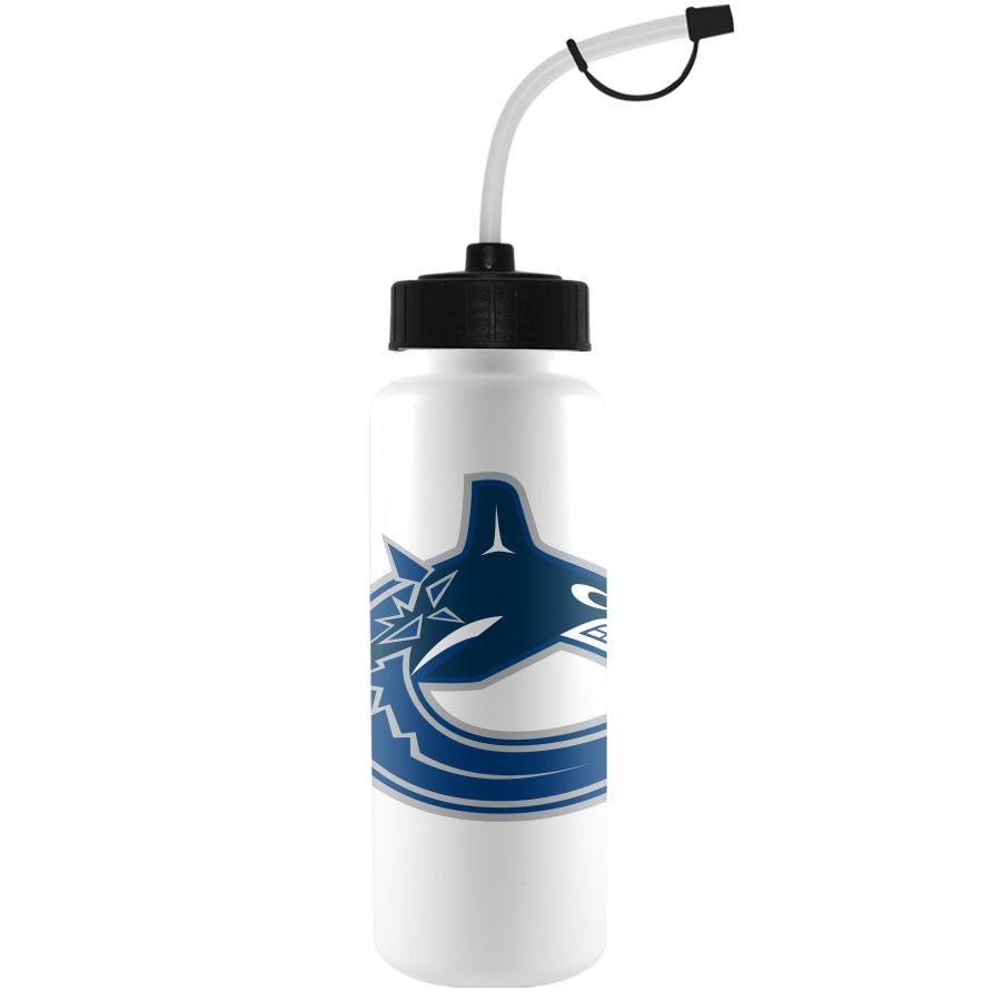NHL Vancouver Canucks Officially Licensed Hockey Water Bottle, 1-L