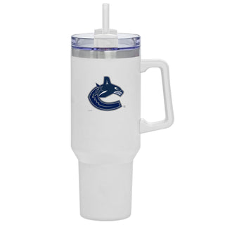 NHL Vancouver Canucks Travel Mug with Straw and Handle, 40-oz