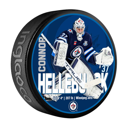 NHL Winnipeg Jets Connor Hellebuyck Hockey Puck, 6-oz