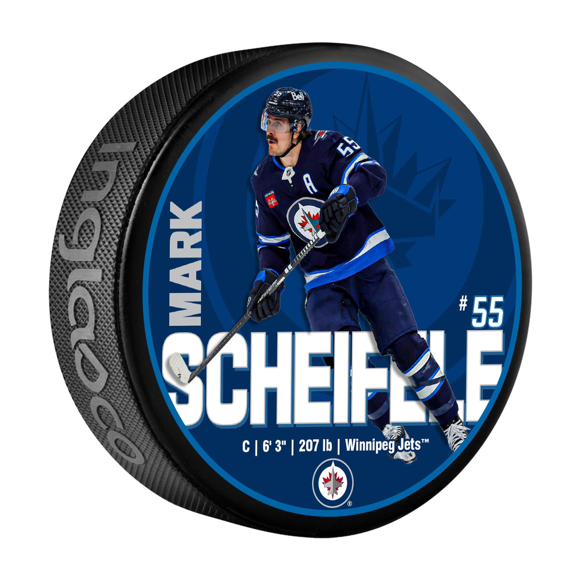 NHL Winnipeg Jets Mark Scheifele Hockey Puck, 6-oz