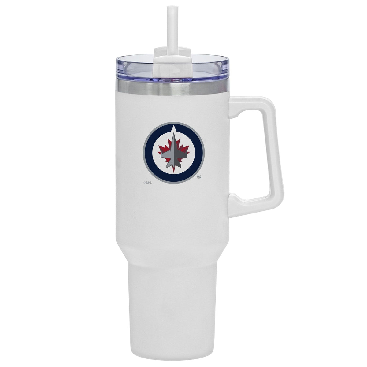 NHL Winnipeg Jets Travel Mug with Straw and Handle, 40-oz