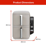 Ninja Dual Stacked Space-Saving Air Fryer, Sandstone image 2