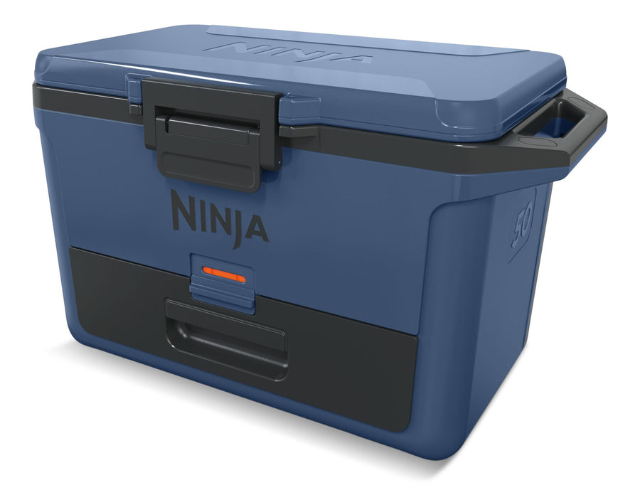 Ninja FrostVault 50-Quart Portable Hard Cooler with DryChill Drawer, Blue, 47-L