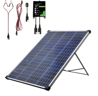 NOMA 100 Watt, 12V Crystalline Solar Panel Kit with Stand and Charge Controller