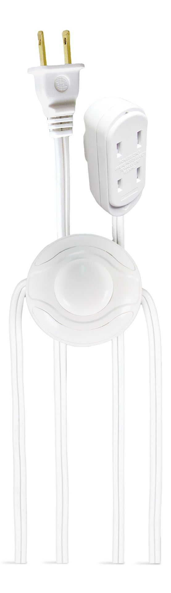 NOMA 14-ft 7-in 16/2 Indoor Extension Cord, ON/OFF Foot Switch, White