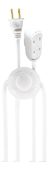 NOMA 14-ft 7-in 16/2 Indoor Extension Cord, ON/OFF Foot Switch, White