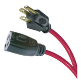 NOMA 16-ft 5-in 14/3 Outdoor Extension Cord with Grounded Outlet and Locking Connector, Red image 2