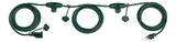 NOMA 25-ft Outdoor Extension Cord, 3 Outlets, Safety Cover, Green