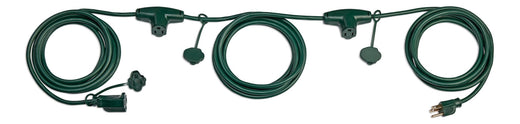 NOMA 25-ft Outdoor Extension Cord, 3 Outlets, Safety Cover, Green
