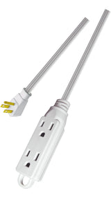 NOMA 3-ft 3-in 16/3 Indoor Extension Cord with Right Angle Plug, 3 Grounded Outlets, White image 3