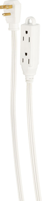 NOMA 3-ft 3-in 16/3 Indoor Extension Cord with Right Angle Plug, 3 Grounded Outlets, White image 4