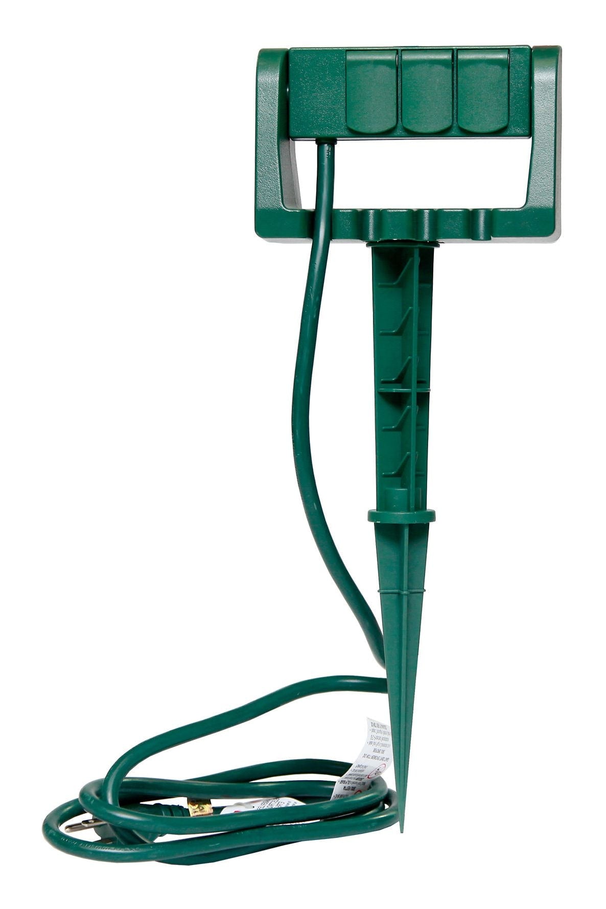 NOMA 3-Outlet Outdoor Power Stake with 6-ft Cord, Green