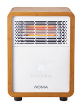 NOMA 3-Setting Cabinet Heater with Child Lock, Quartz and Radiant Heating, Wood Grain Finish
