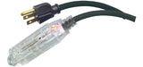 NOMA 32-ft 10-in 14/3 Outdoor Extension Cord with 3 Grounded Outlets and Lighted End, Black image 4