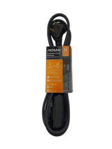 NOMA 5' 16/2 Light Duty Extension Cord with 3 Outlets, Black