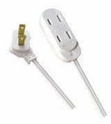 NOMA 8-ft 2-in 16/2 Extension Cord, Flat plug, 3 Outlets, White image 3
