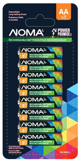 Noma AA Ni-MH Rechargeable Battery, 8-pk