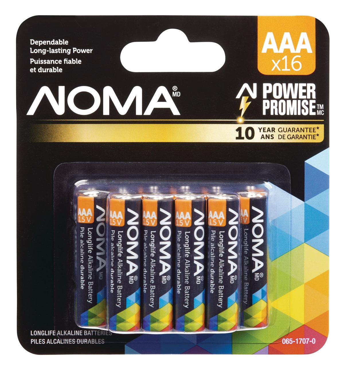 NOMA AAA Alkaline Batteries, Long Lasting, All Purpose, 16-pk