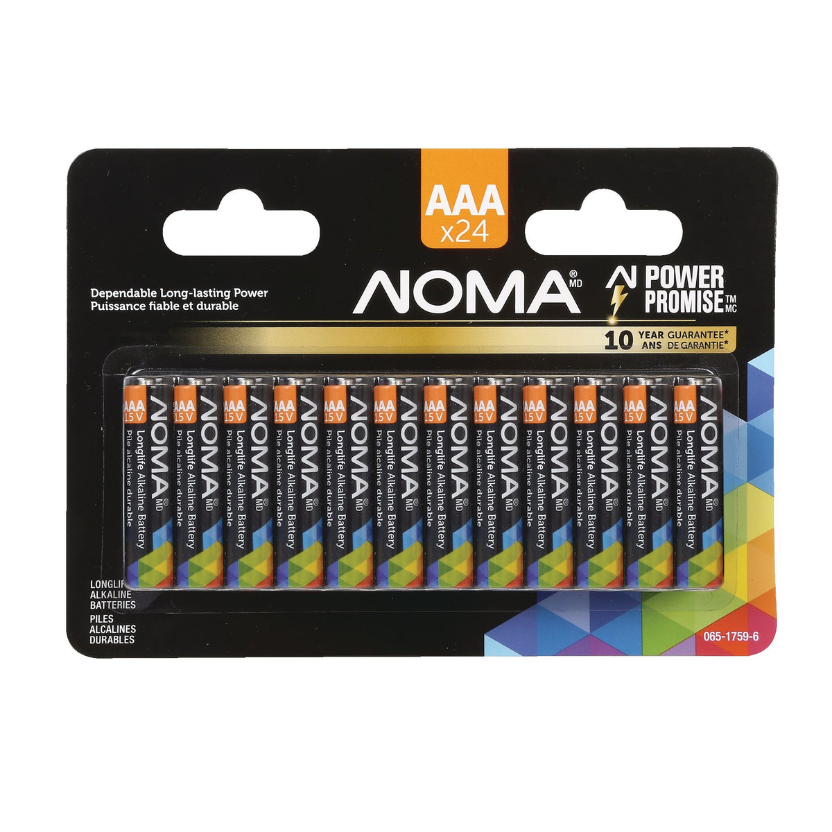 NOMA AAA Alkaline Batteries, Long Lasting, All Purpose, 24-pk